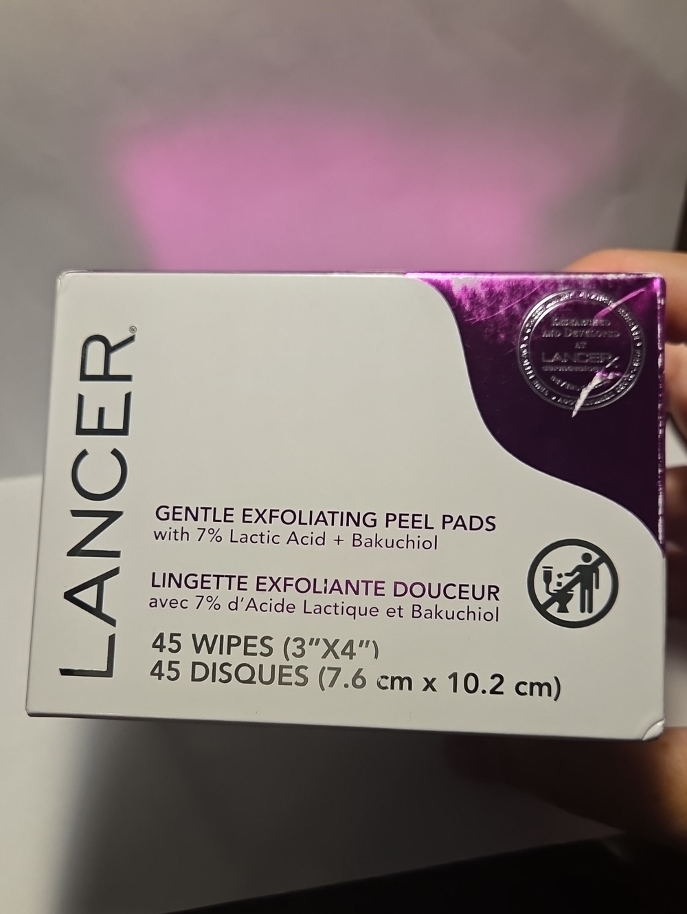 Lancer Gentle Exfoliating Peel Pads NiB/sealed 45 Ct
